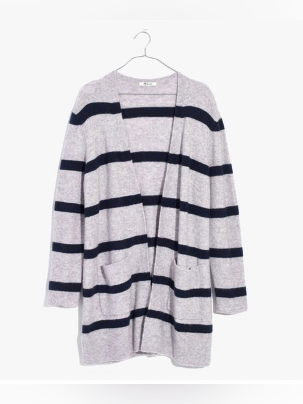 Madewell Kent $110 Striped Wool Blend Cardigan Size Large